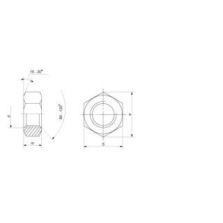 Гайка шестигранная высокопрочная, класс точности В ГОСТ 22354-77 - фото - 1